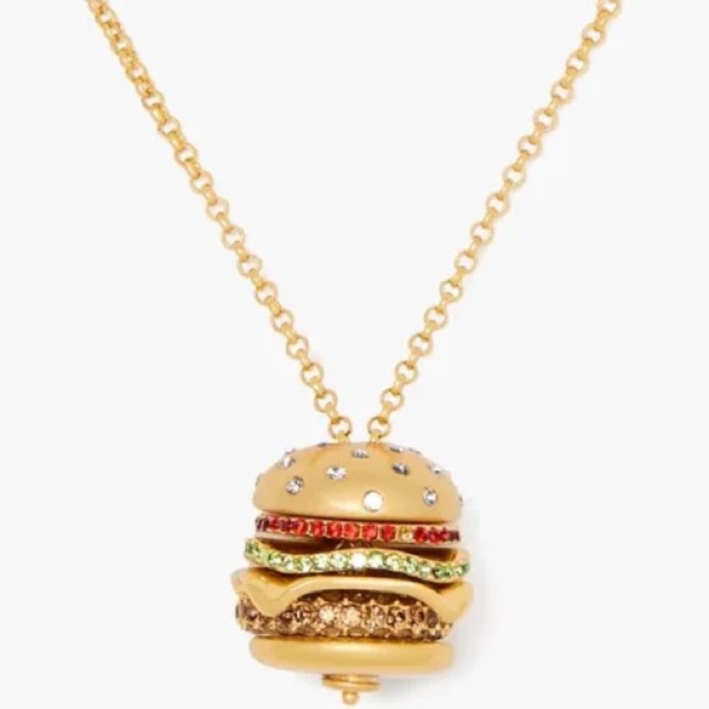 Authentic New with tag kate spade Hamburger necklace.